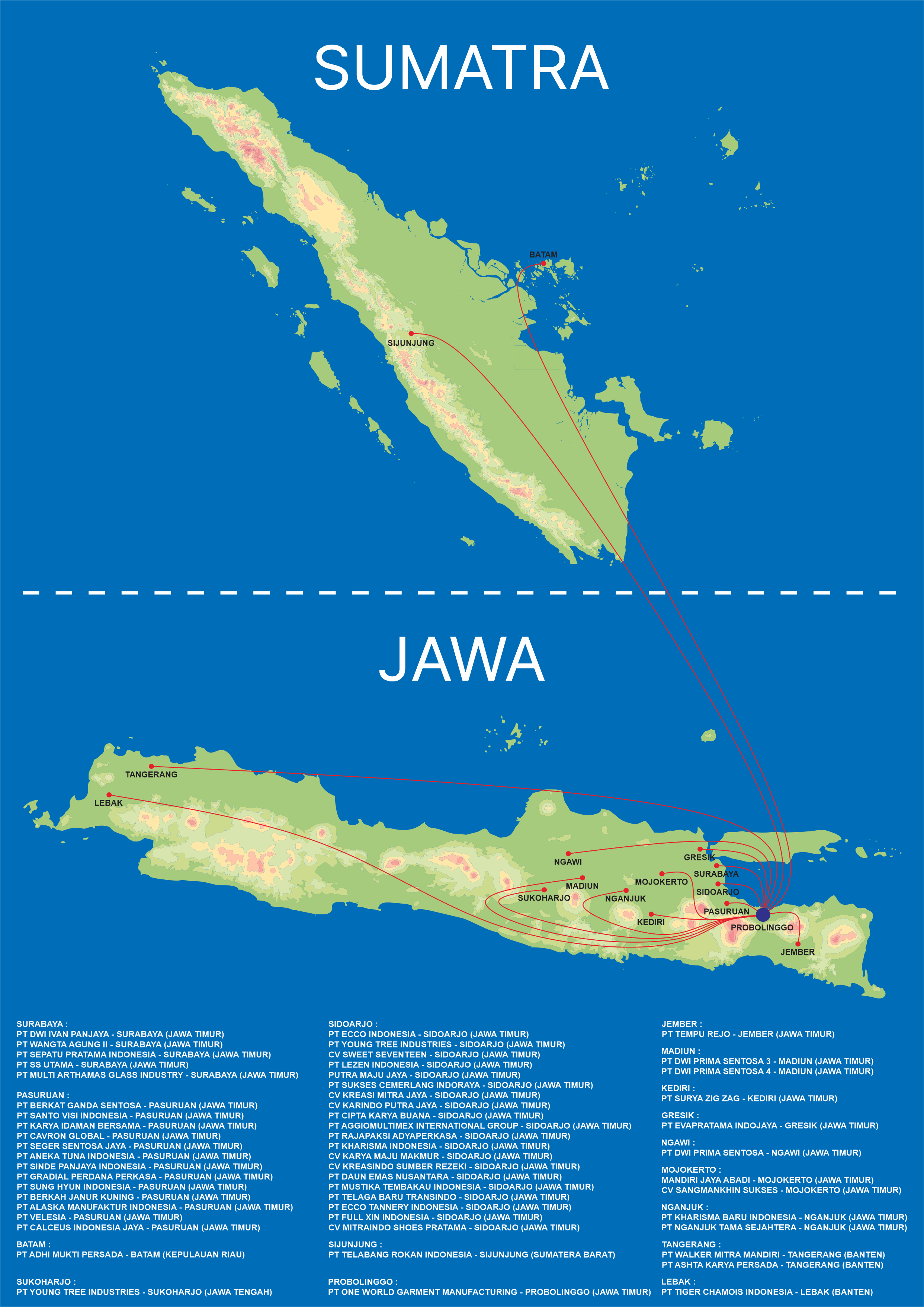 Peta Distribusi Produk PT AMG